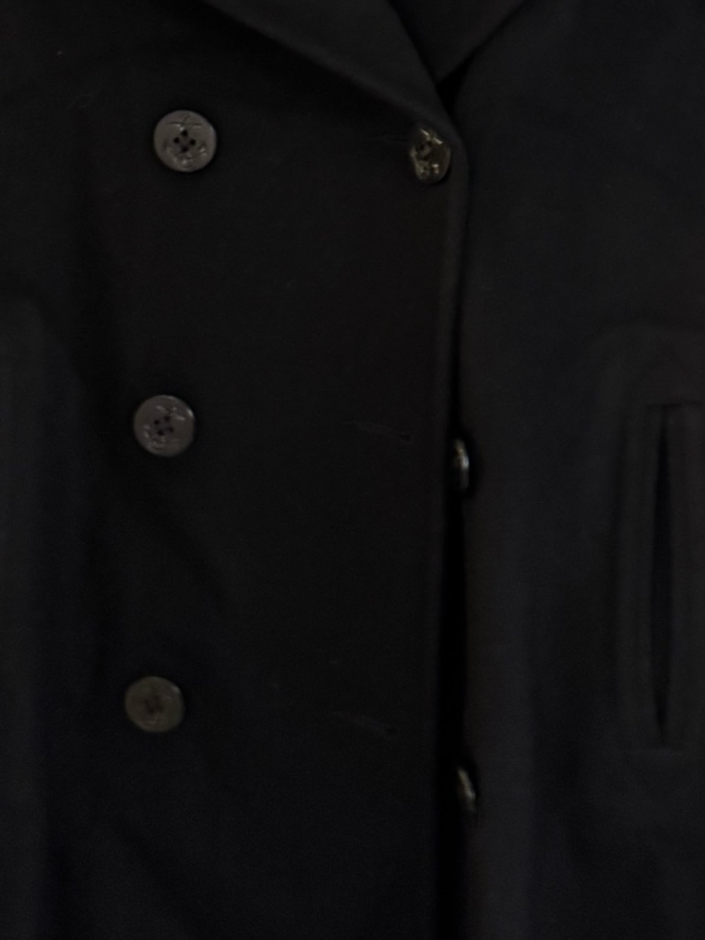 Talbots Black Wool Peacoat Womens Size 8 Made in USA Classic Coat - Picture 4 of 5